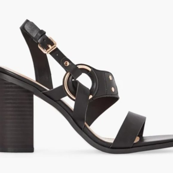 JustFab Women's KAIA Strappy Block Heeled Sandals Black Size 8 NWOT - Picture 3 of 16
